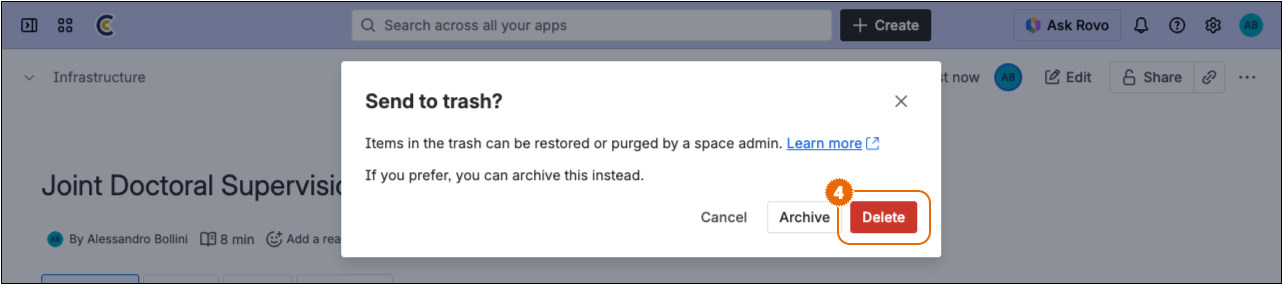 Delete agreement step 2