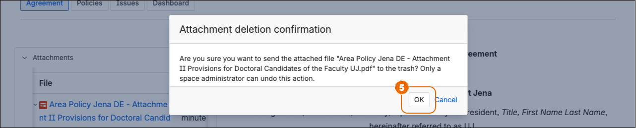 Detach policy step 2