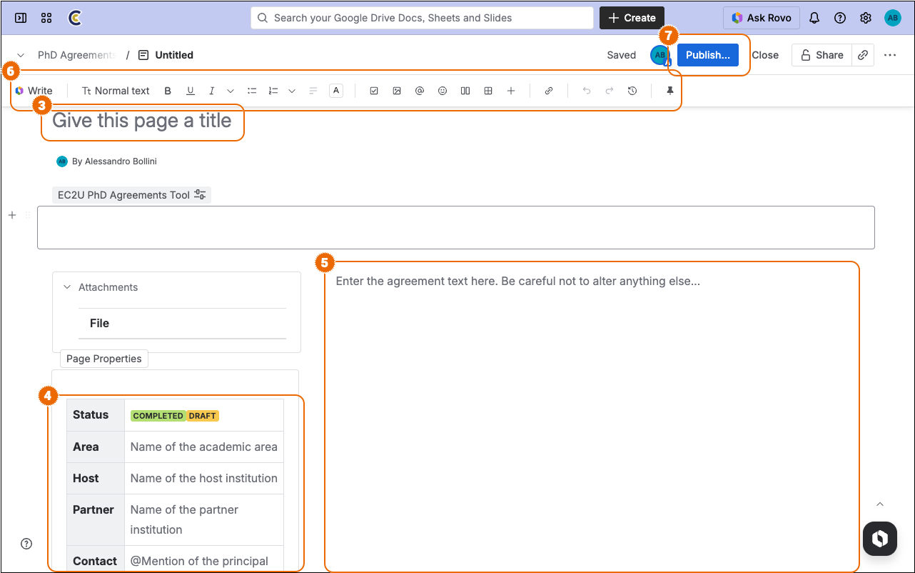 Upload new agreement